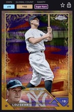 Topps Bunt Digital LOU GEHRIG - Base Gilded 23 *Super Rare*
