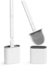 Silicone Toilet Brush with Holder | Deep Clean & Hygienic Design