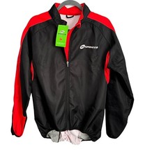 Sponged Cycling Jacket Size Large Red Multi Front Zip Jacket. NWT