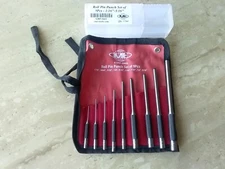 9Pcs Durable Steel Roll Pin Punch Set Tool Kit For Removing Pins #IN-GRP-0460