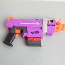 NERF Fortnite SMG-E Blaster Motorized Toy Purple Dart Gun Clip Magazine WORKS.