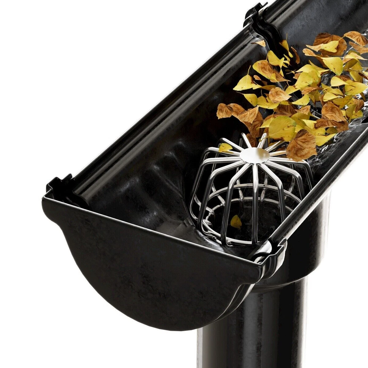 Grille De Protection Pour Gouttière 12 M - Anti-feuilles Noir - Neuf - Fabriqué En Chine