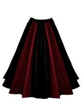 Gothic Mittelalter weiter Rock lang Baumwolle Leinenoptik 36 38 40 42 44 46