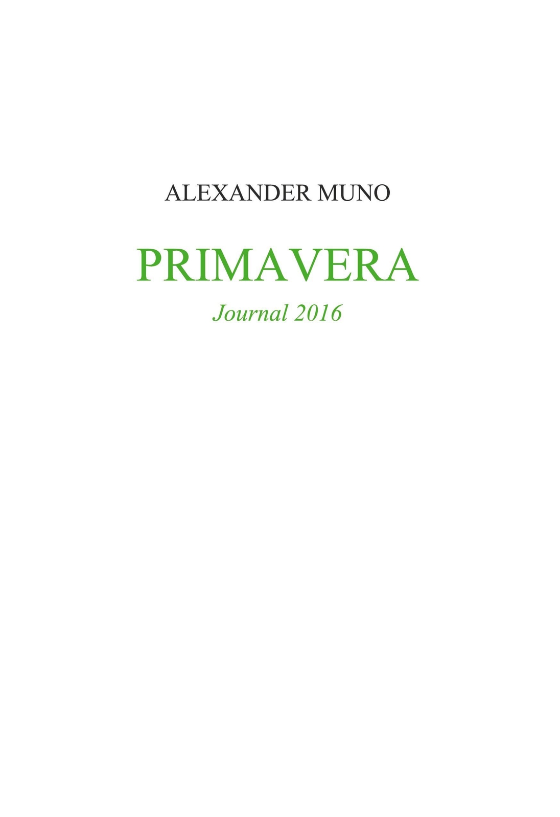 Thumbnail - Primavera - Alexander Muno - 9783754340097