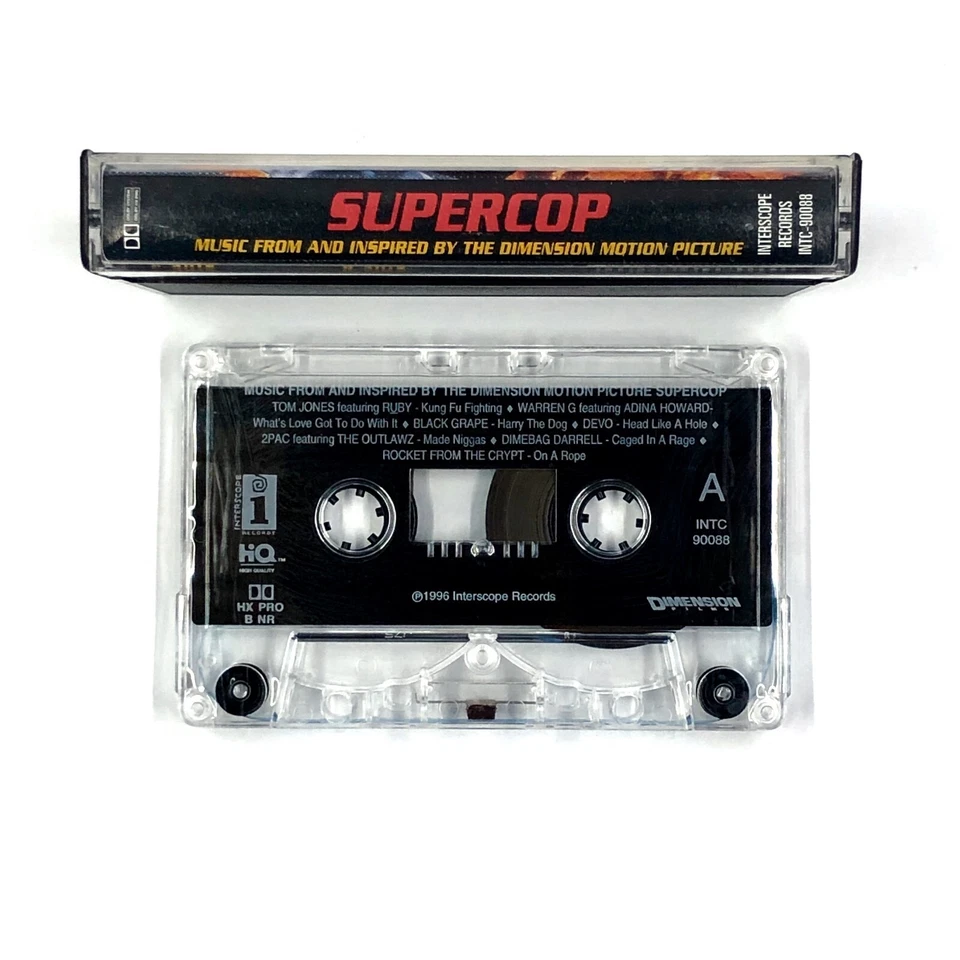 SUPERCOP Soundtrack Cassette Tape 1996 DIMEBAG DARRELL 2PAC DEVO NO DOUBT Rare - Imagem 3 de 4