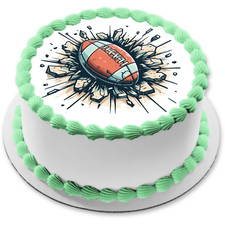 American Football Rugby Tortenaufleger Muffin Party Deko Geburtstag essbar Ball