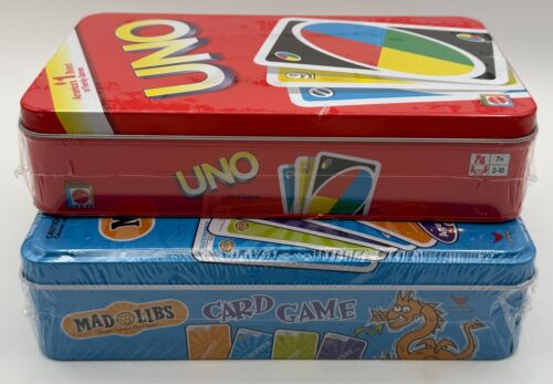 Mad Libs Card Game in Tin And Uno Card Game in Tin Factory Sealed NEW! - Picture 2 of 11