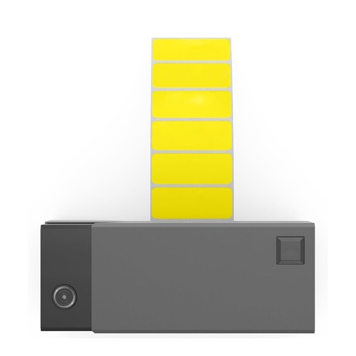 Etiquetas de codificación de colores de envío de transferencia térmica amarillo brillante de 4" x 6" 4 rollos - Imagen 5 de 6