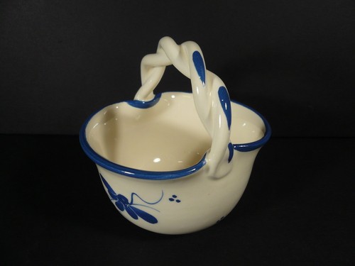 Bulle Dubuis Bosshard Basket Vase Peacock Pottery Poterie du Gruyere Switzerland - Picture 4 of 6
