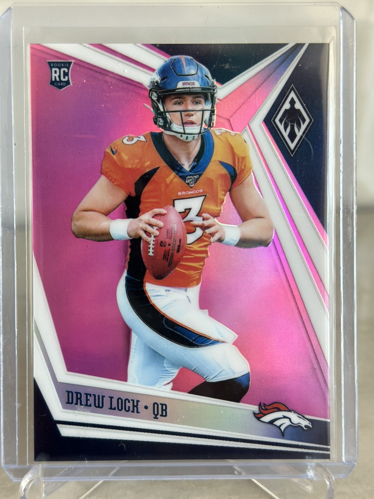 2019 Panini Phoenix Rookies Pink /199 Drew Lock #104 Rookie RC Broncos Giants