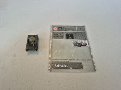 Axis and Allies Base II Set Japanese Type 97 Te-Ke Tankette 43/45 with Card