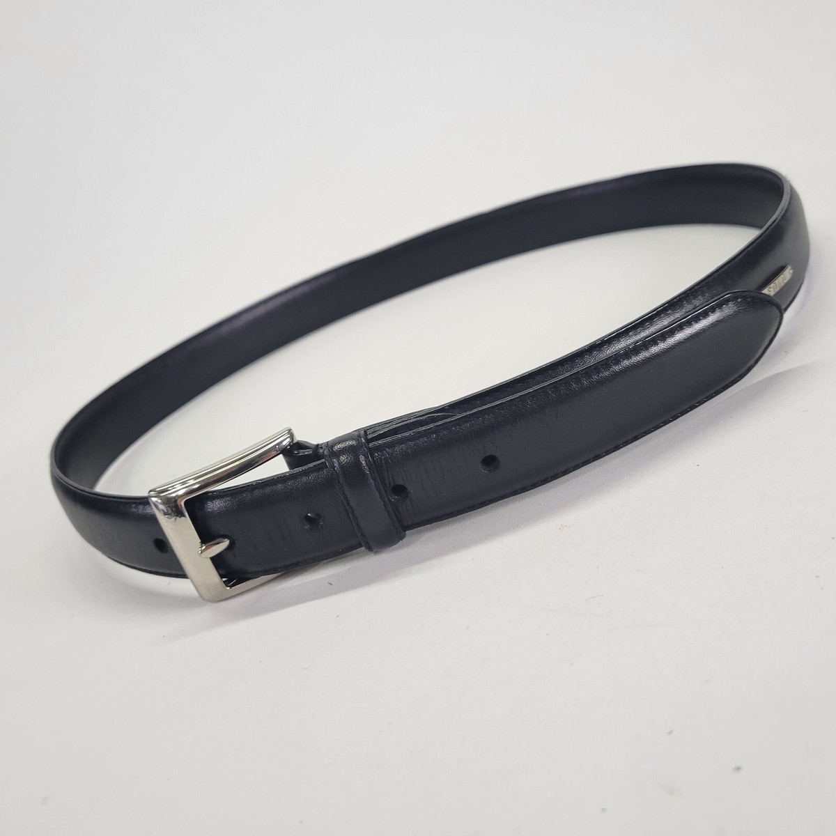 Polo Ralph Lauren Belt 36 Italian Leather Dress Black