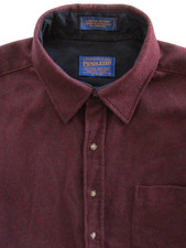 Pendleton Lodge Shirt 100% Pure Virgin Wool Men's L Large Preppy Gorpcore Maroon