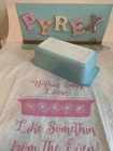 Vintage PYREX #913 Horizon Blue w/Square Handles 1970-72 VGVC