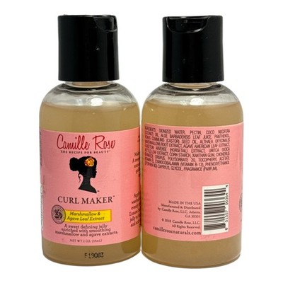Camille Rose Curl Maker Marshmallow & Agave Leaf Extract Lot Of 2 (2oz/59ml)