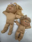 Set Of 2 Cabbage Patch Dolls 2005 & 2004 / 16” Blonde Girl & Baby