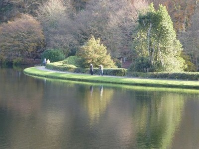 Foto 6x4 Menschen zu Fuß neben Garden Lake, Stourhead Gardens Gasper Peo c2017