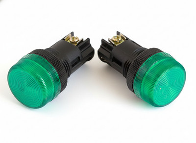 NPL-22 ATI Green LED Pilot Indicator Light 22mm 220V AC Replaceable Lamp (2PCS)