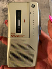 GE 3-5375 AVR Cassette Player/Recorder Auto Voice Record Fast Playback Silver