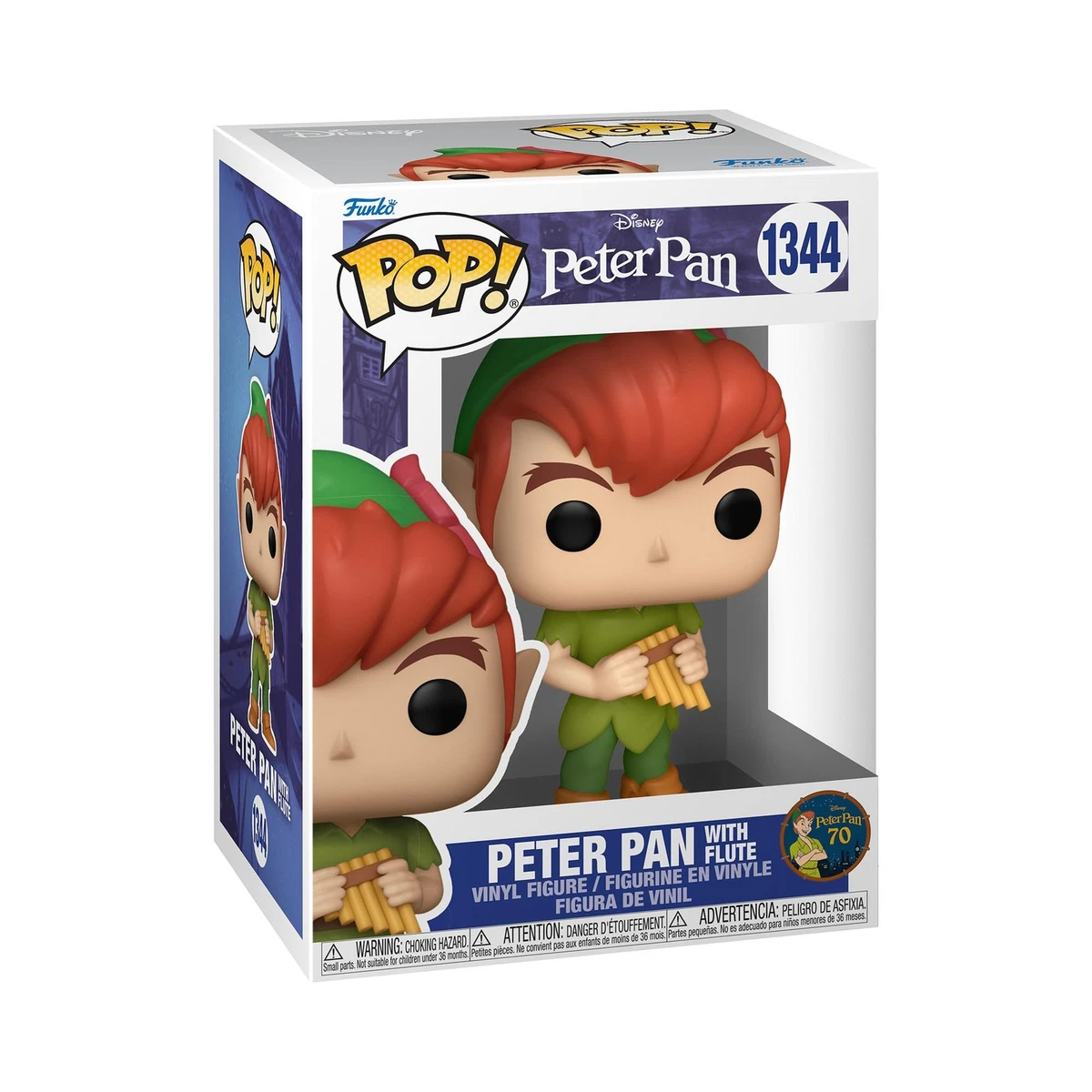 Funko Pop! Disney: Peter Pan 70th - Peter with Flute - Figura de Vinilo Coleccio