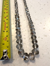 BEADED "diamond" SYNTHETIC STONE M&S Necklace 16" to 19"