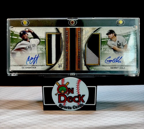 Gerrit Cole & CC Sabathia- Topps 2025 Dual Jumbo Patch Auto  /10 - MMJPA-GC 