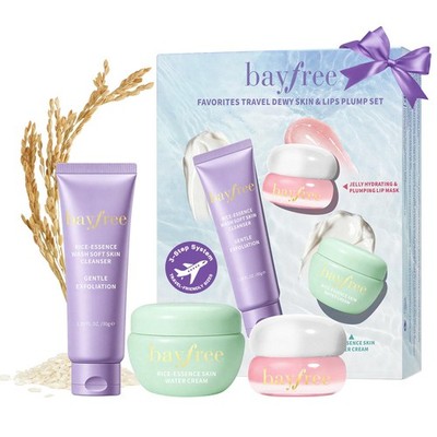 Favorites Travel Dewy Skin & Lips Plump Set, Hydrating Korean Skin Care Set w...