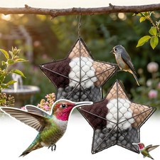 Handmade Fiber Bird Nesting Heart, Birds Nests Material Holder, Hummingbird Nest