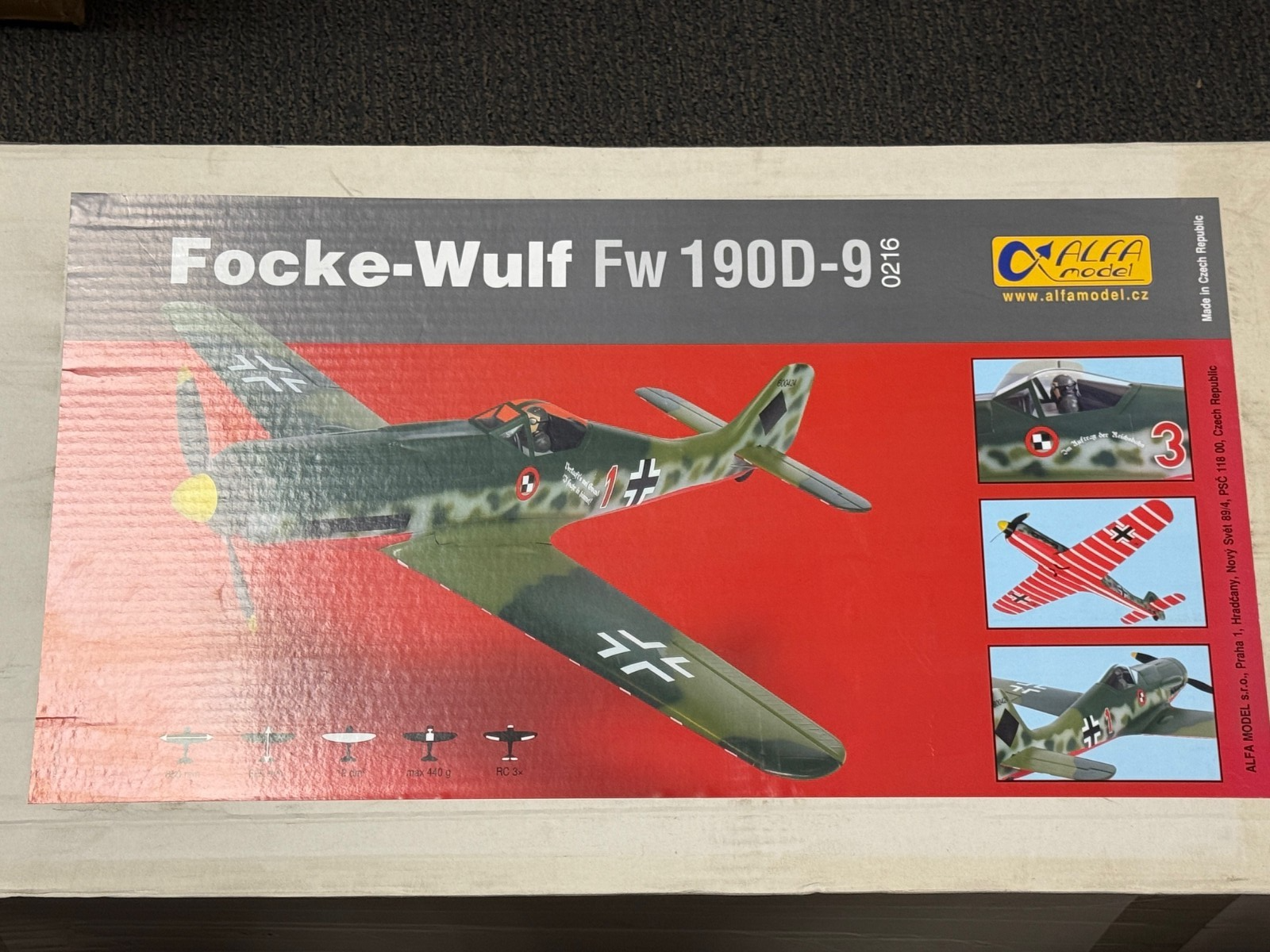 New in Box Alpha Models Focke Wulf FW 190 FW190 Electric RC Airplane ...