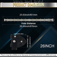 8 14 22 32 42 52 Led Light Bar Spot Flood Combo Fog Driving Truck Offroad Suv