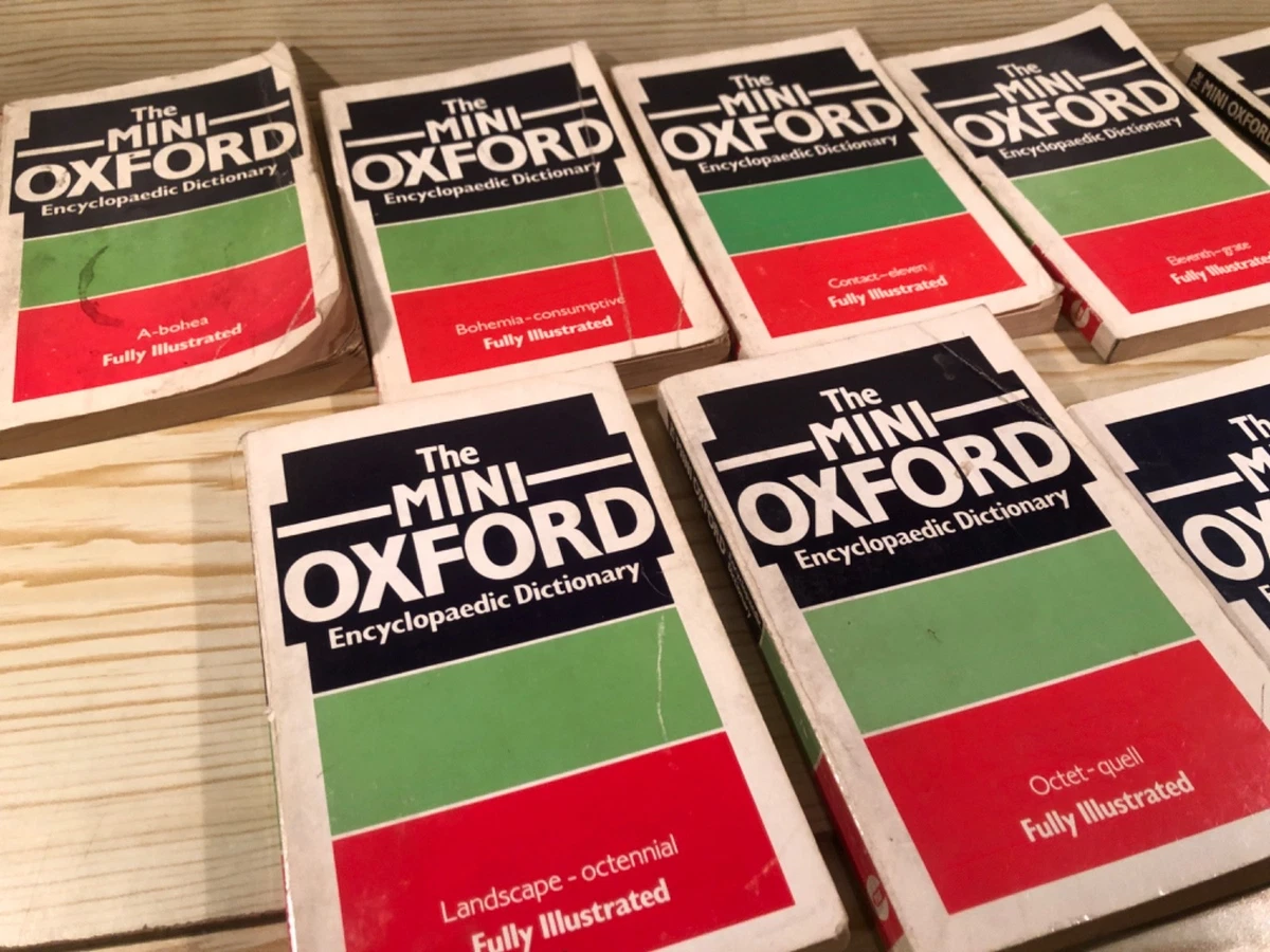 Vintage The Mini Oxford Encyclopaedic Dictionary Set Of Nine - Book 8 Missing
