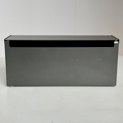 MUJI Steel Tap Storage Box / Cord & Powerstrip box - Gray 12.5'' x 4'' x 5.5''
