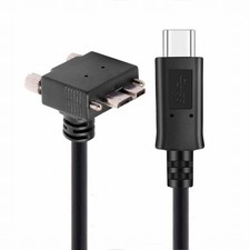 CY 5Gbps USB-C Type-C Host to Micro USB3.0 Screw Mount 90 Degree Up Angled