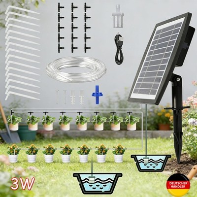 Solar Bewässerungssystem System Kit Gewächshaus Pflanzenbewässerung Automatisch