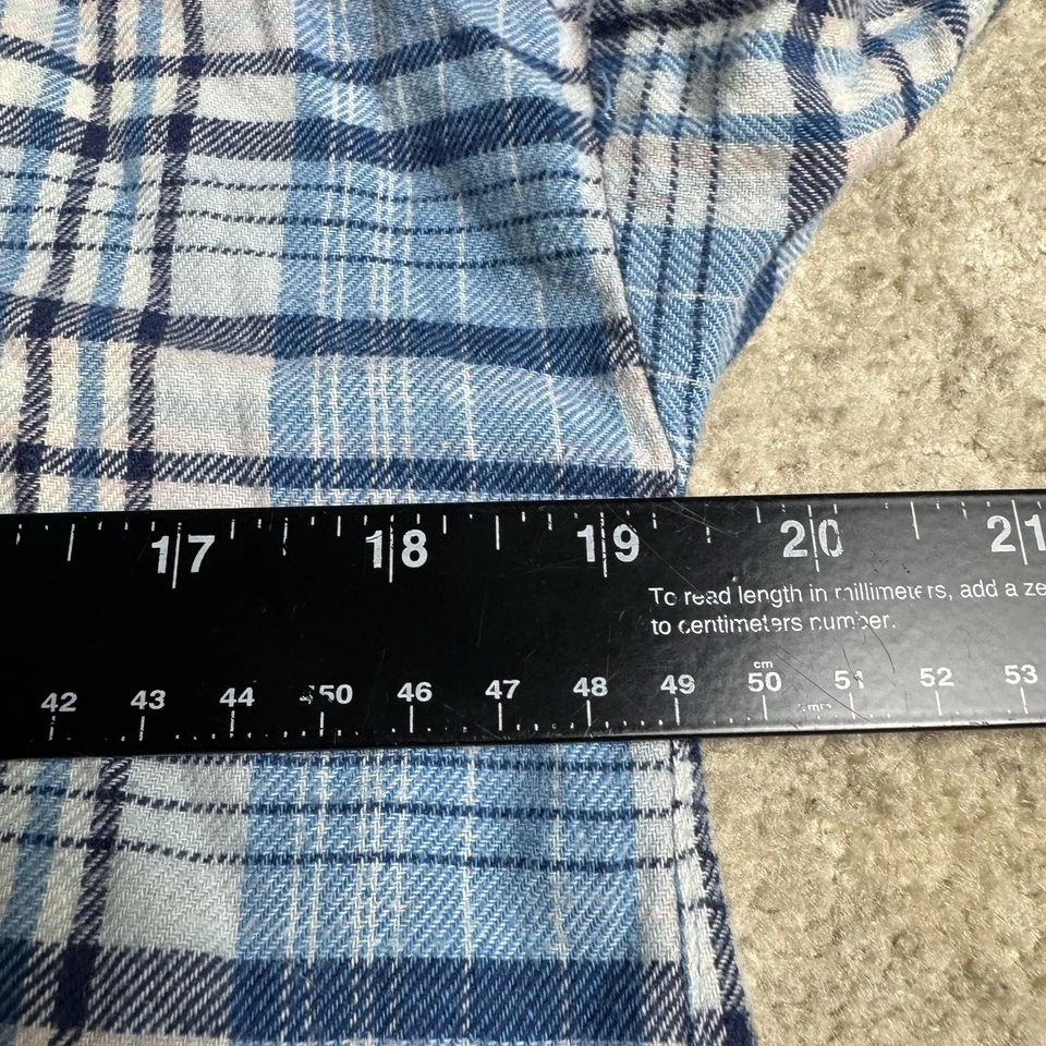 Volcom Womens Plaid Flannel Button Up Shirt XS Blue - Image 4 of 4