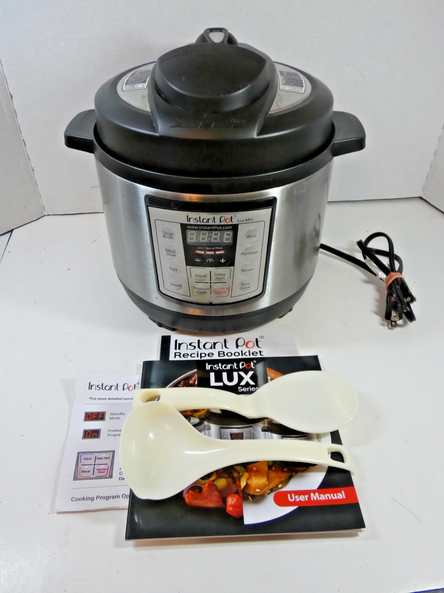INSTANT POT Lux Mini Pressure Cooker Qt Stainless Steel Manual Utensils  Tested