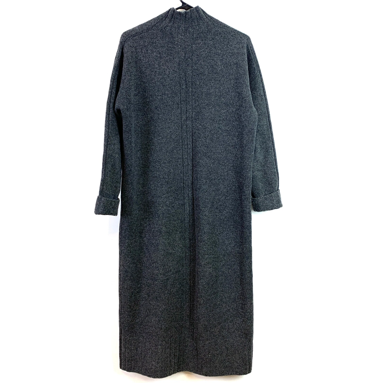 sweaty-betty mountain wool yak turtleneck midi dress sweater