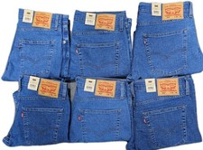Image of Levis 512 Mens Slim Taper Fit Stretch Blue Denim Jeans All Sizes