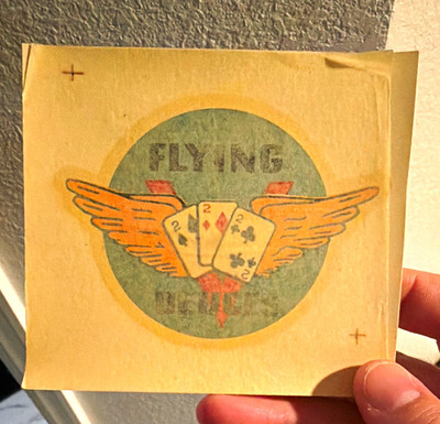   Vintage Superior Decalcomania Co.  Flying  Wings Decal   Original Piece