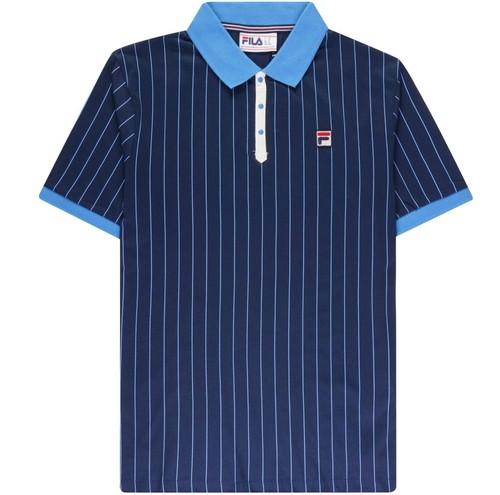 FILA Men's Polo BB1 Classic Vintage Collared Shirt Short Sleeve Stripe Top S-4XL - Picture 22 of 35