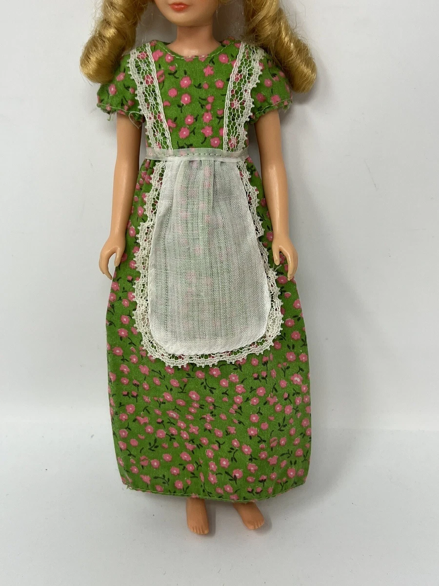 Vintage Barbie Skipper Doll Clothes Best Buy Outfit #9125 Green Calico Dress