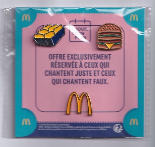 3 RARE PINS PIN'S .. MC DONALD'S FRANCE 2020 PACK CADEAU N°2 RARE 1 DAY ONLY ~24