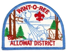 1985 Wint-O-Ree Allowat District Staten Island Council Patch New York Boy Scouts