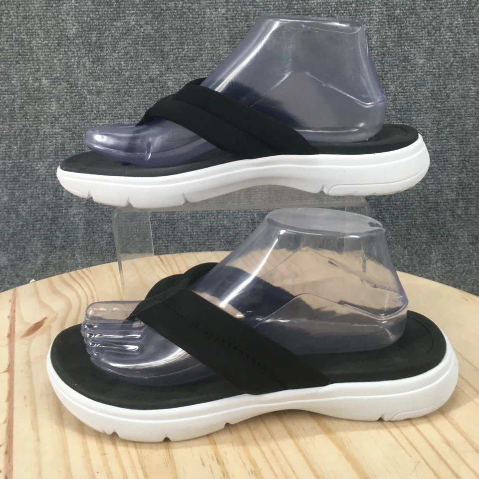 Vera Bradley Sandals Womens 9 Vb Cloud Flip Flops Black Slip On Casual 37320-481 - Imagem 2 de 4