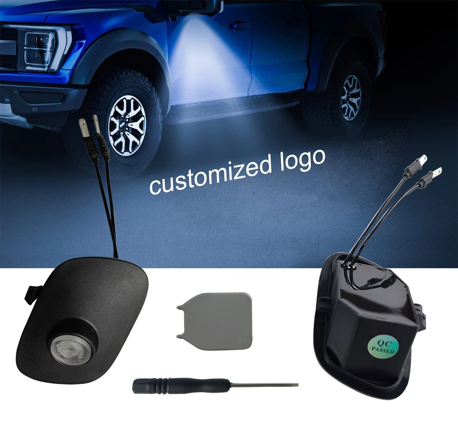 Side Mirror Puddle light customized logo light for F150 F250 F350 2015 year up