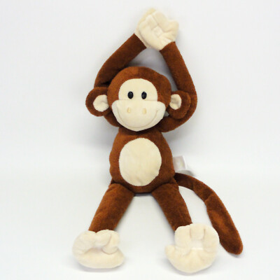 Animal Adventure Monkey Plush Hanging Rust Hook Loop 16 Inch Long Arms Legs