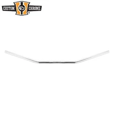 Chrome 1” Steel 36" Wide Low Handlebars For Harley '82-up w/ Wiring Recess