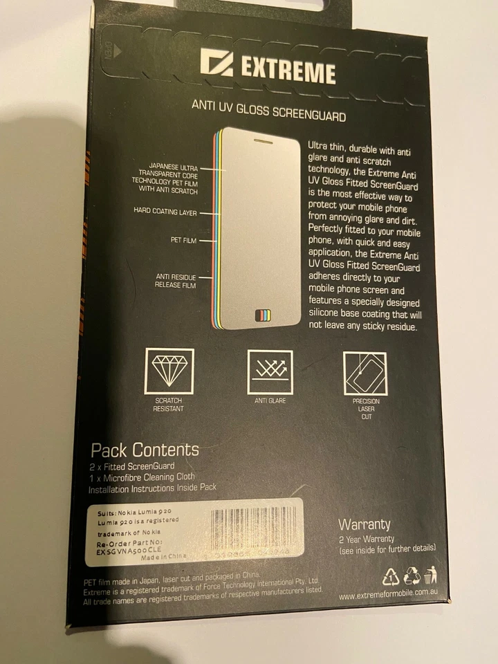 Protector Pantalla Nokia Lumia 920 PACK DOBLE EXSGVNA500CLE Extreme Nuevo Foto 2 de 2