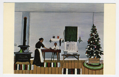 1971 Postmarked PC- Christmas Morning By Horace Pippin Cincinnati Art Museum