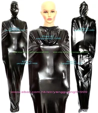 Unisex Black Shiny Metallic Mummy Costumes Sleeping Bag Jumpsuits Body Bags F932